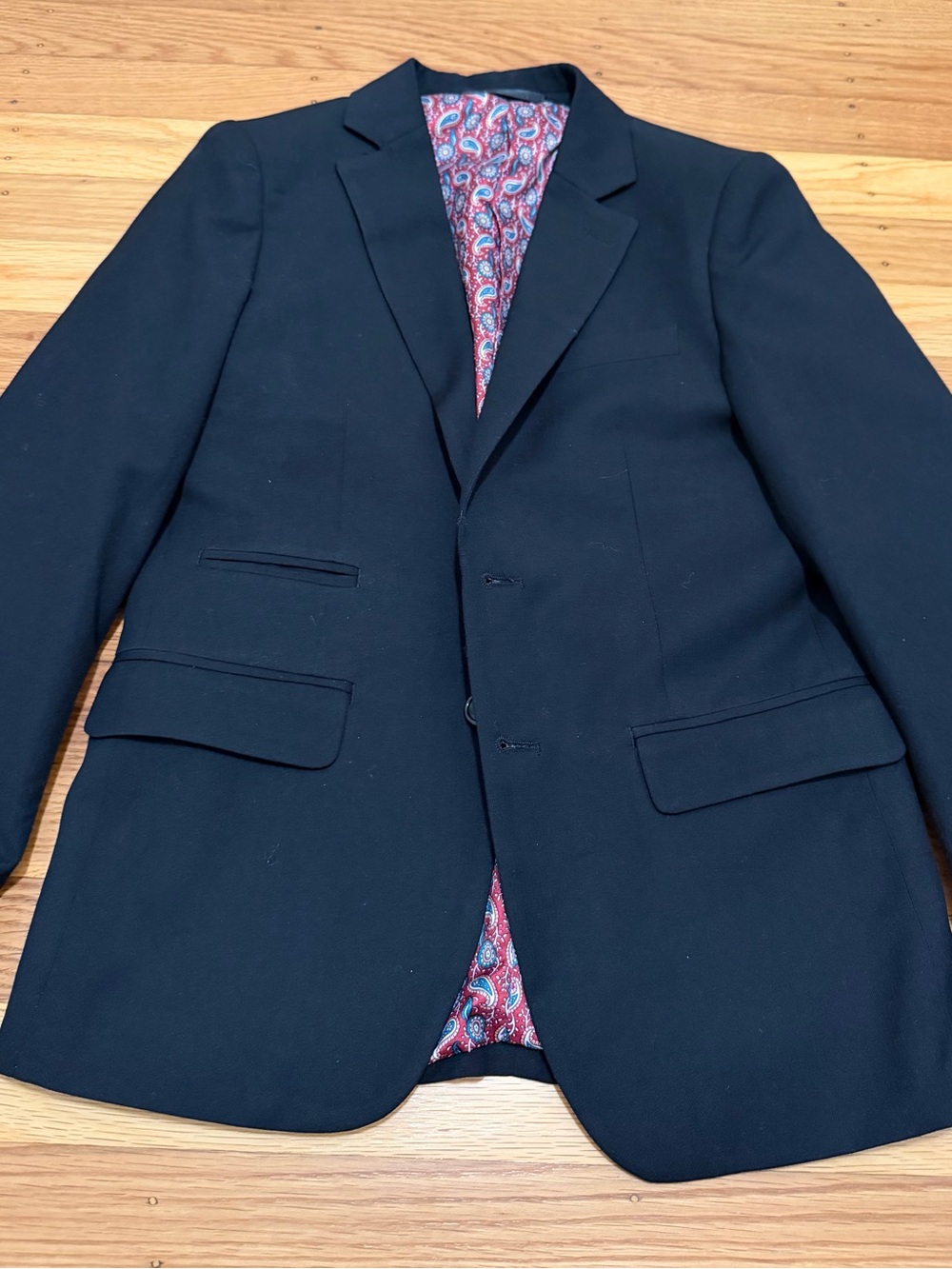 Boys (10) Isaac Mizrahi Black Blazer with Paisley Lining